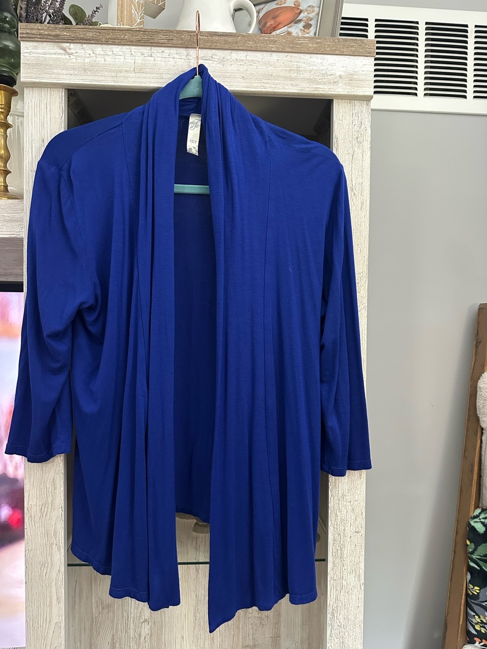 ICY Women's Royal Blue Open Cardigan